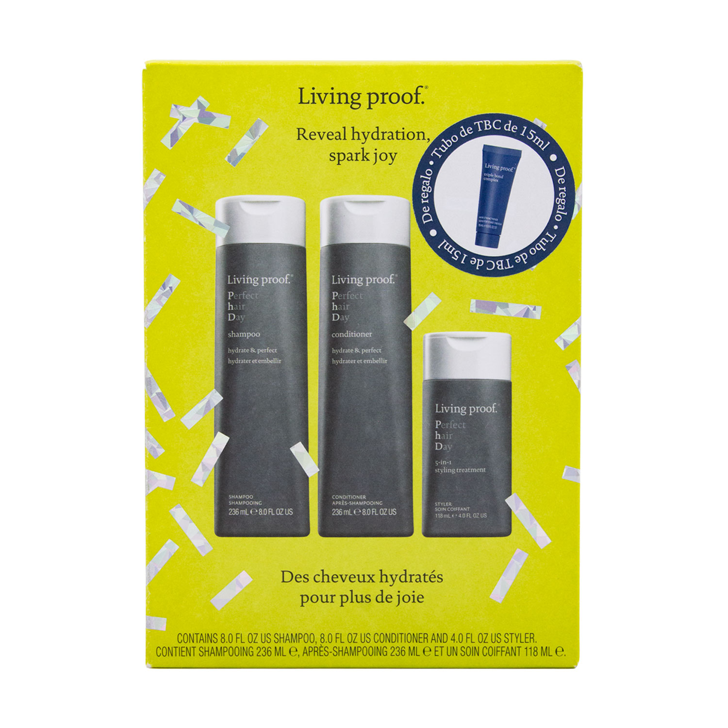LIVING PROOF REVEAL HYDRATION SPARK JOY PHD SET (SET PARA CUIDADO DEL CABELLO)
